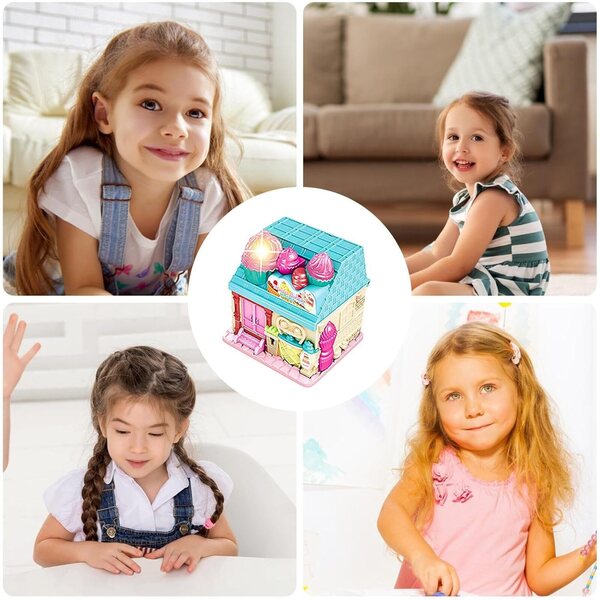 Puppenhaus „Prinzessin-Schloss“ mit Geräuschen und 6 bunten Modellen für Kinder