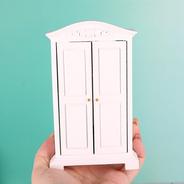 Realistischer Holzschrank für Puppenhaus 1:12 – Vintage-Zakka-Zubehör