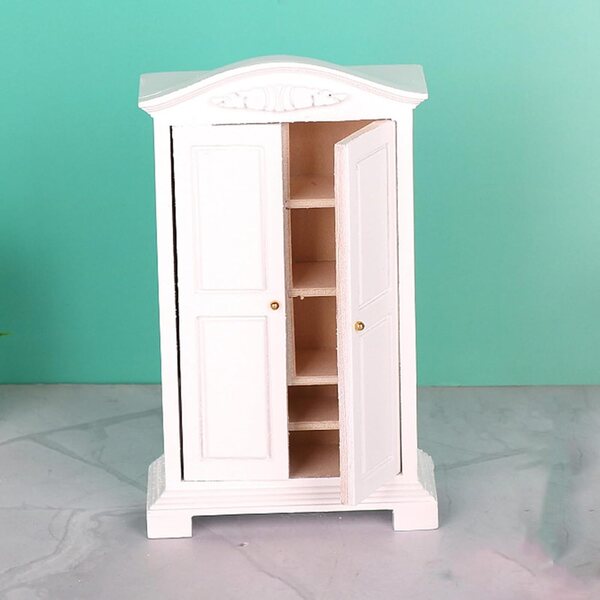 Realistischer Holzschrank für Puppenhaus 1:12 – Vintage-Zakka-Zubehör