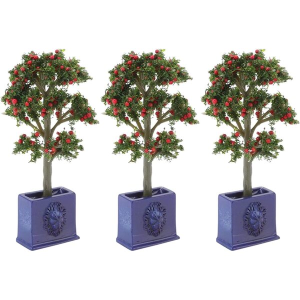 3 piante alberi da frutto miniatura resina per casa delle bambole scala 1:12 Picysa