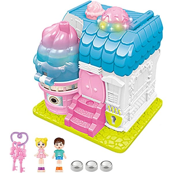 Puppenhaus „Prinzessin Schloss“ mit 6 Motiven, Musikspiel für Kinder ab 3 Jahren
