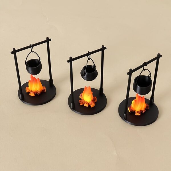 Kit Fuoco da Campo Giocattolo Miniatura - Stufa Sospesa, Gioco Educativo e Decorativo