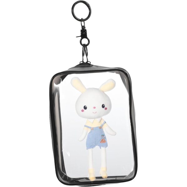 VICASKY Transparente Tasche mit Reißverschluss zur Präsentation und zum Schutz von Puppen, 17 x 12 x 6 cm