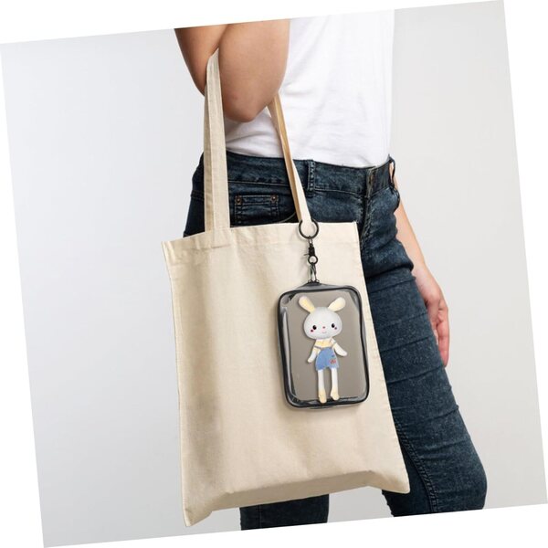 VICASKY Transparente Tasche mit Reißverschluss zur Präsentation und zum Schutz von Puppen, 17 x 12 x 6 cm