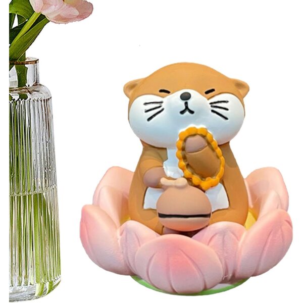 Figura in resina carpincho con delfino ornamentale, decorazione unica e durevole