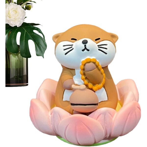 Figura in resina carpincho con delfino ornamentale, decorazione unica e durevole