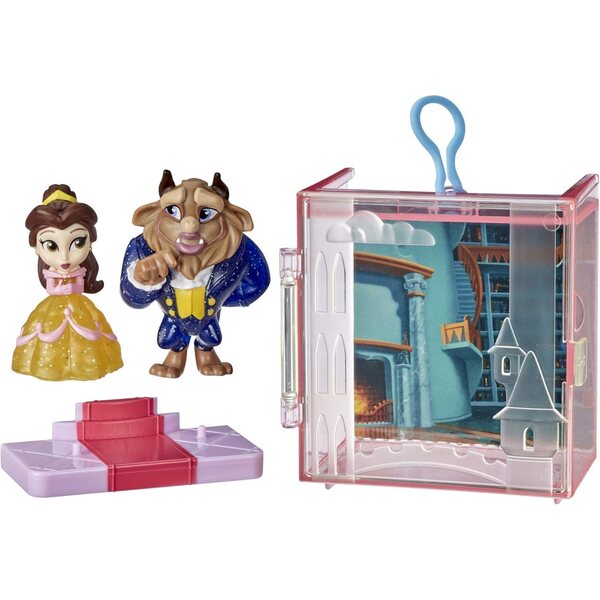 Disney Princess Perfect Pairs Belle: Set mit 2 „Die Schöne und das Biest“-Puppen mit Vitrine und Ständer