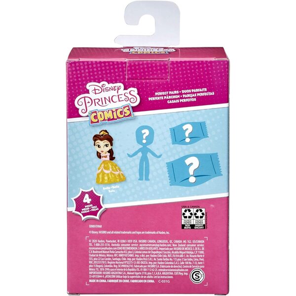 Disney Princess Perfect Pairs Belle: Set mit 2 „Die Schöne und das Biest“-Puppen mit Vitrine und Ständer