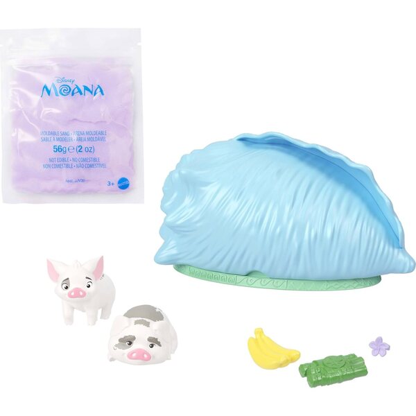 Mattel Disney Moana Ocean Shell Reveal – Kleine Puppen mit Modelliersand und Überraschungen