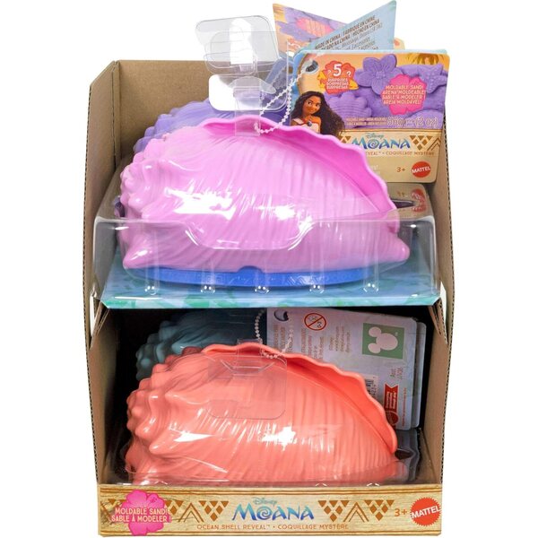 Mattel Disney Moana Ocean Shell Reveal – Kleine Puppen mit Modelliersand und Überraschungen