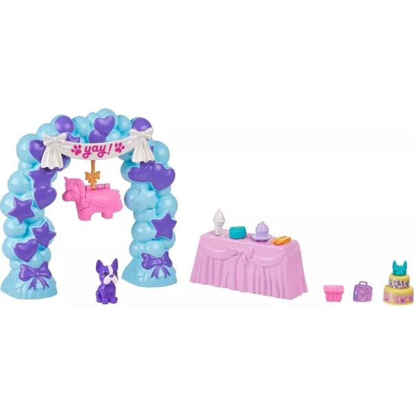 Polly Pocket-Geburtstagsparty mit Puppen, Welpen und 35 Accessoires – 4+