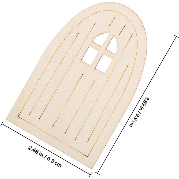 Set 10 Porte in Legno Non Verniciate per Decorazioni Creative Casa delle Fate Fai da Te