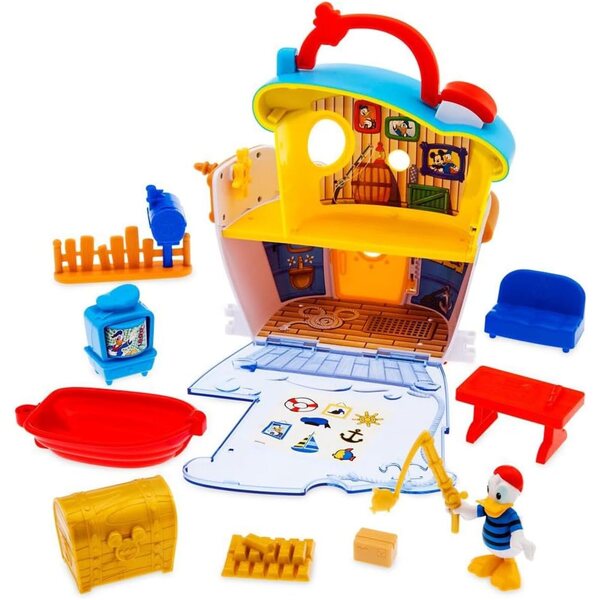 Donald Duck Spielset mit nautischem Haus und beweglicher Figur für Kinder