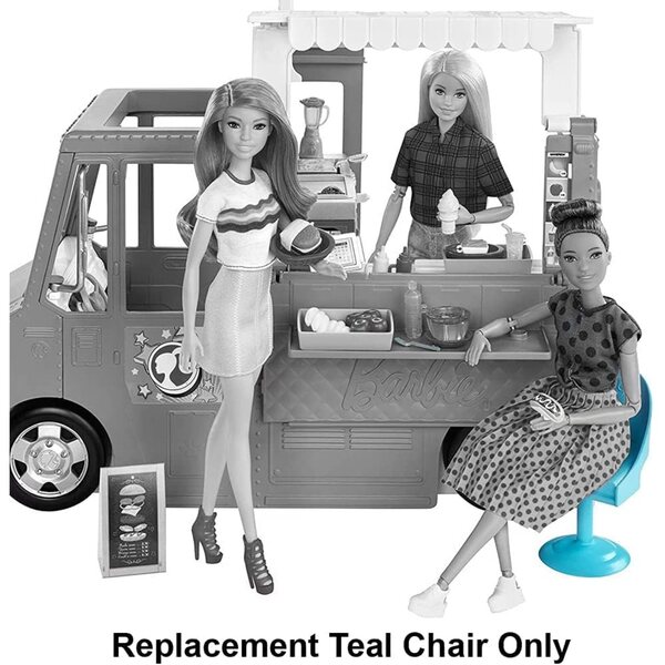 Blaugrüner Ersatzstuhl für Barbie Fresh 'n Fun Food Truck – Originalzubehör GMW07