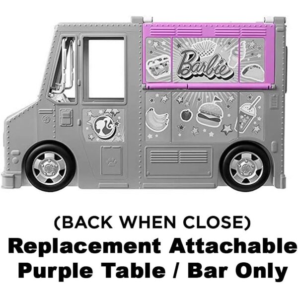Aufsteckbarer violetter Ersatztisch für Barbie Fresh 'n Fun Foodtruck GMW07