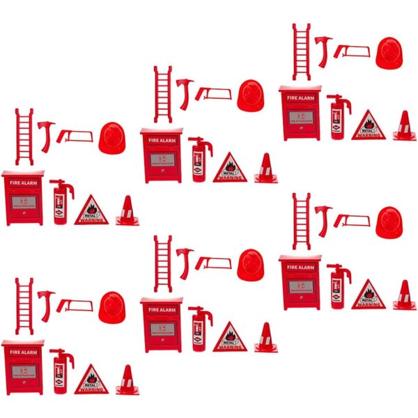 Cabilock 6 set accessori miniatura strumenti antincendio per didattica e scene