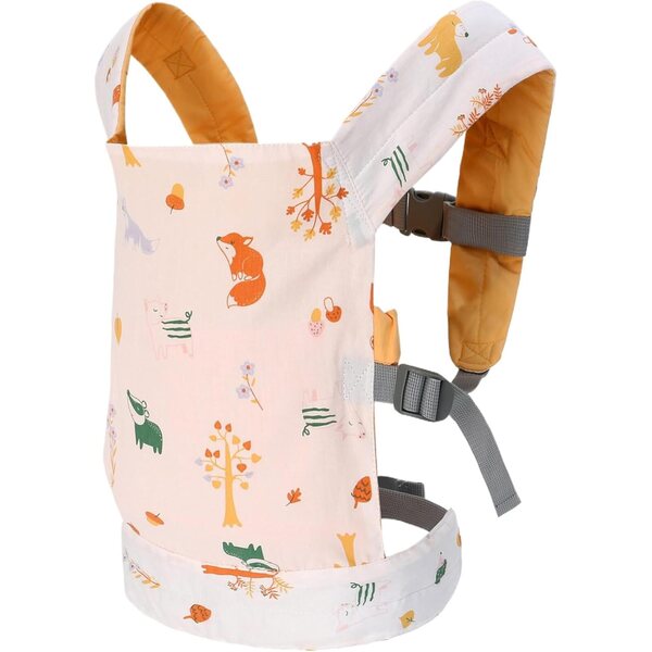 Carrier per bambole in cotone regolabile per bambini 2-6 anni con design floreale