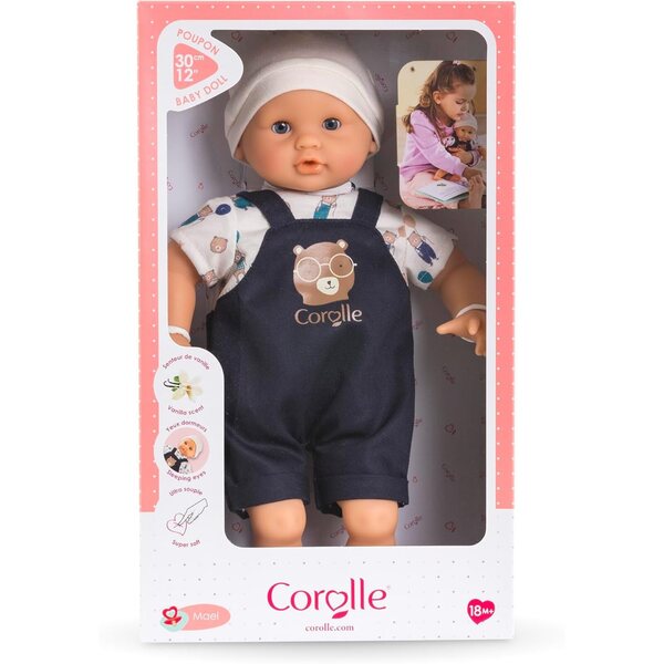 Corolle Baby Calin Mael 30 cm – Weiche und duftende Puppe inklusive Kleidung