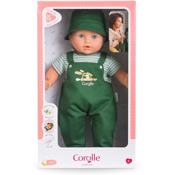 Corolle Eliott Krokodilpuppe 36 cm mit komplettem Kleid, Vanilleduft, ab 2 Jahren