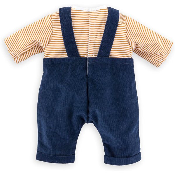 Corolle T-Shirt e Salopette Marine per Poupon 42 cm, abbigliamento morbido per bimbi da 2 anni