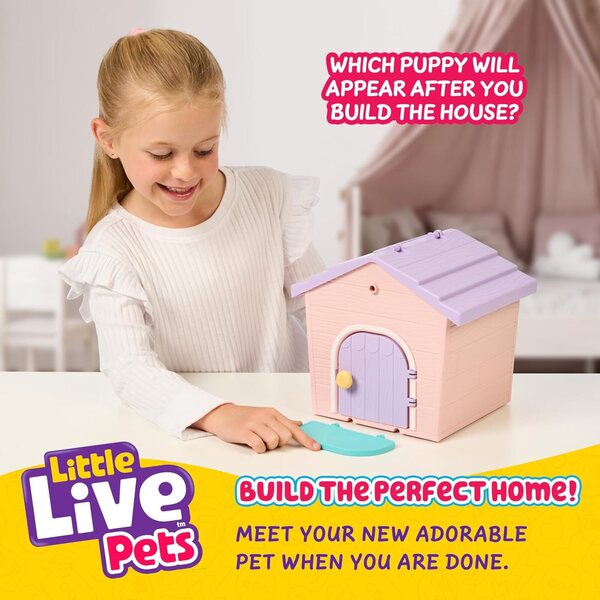 Little Live Pets Niche Surprise Rosa Hund mit Haus und Zubehör inklusive