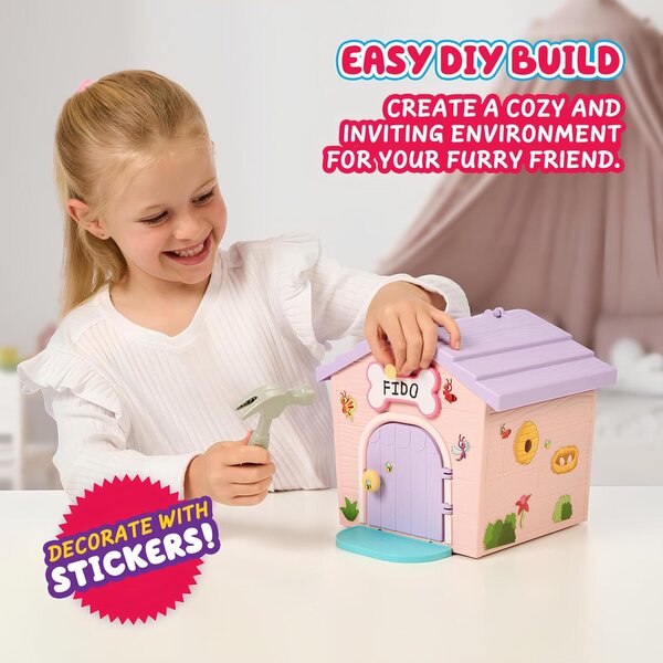 Little Live Pets Niche Surprise Rosa Hund mit Haus und Zubehör inklusive