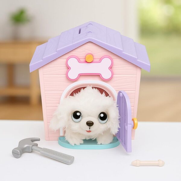 Little Live Pets Niche Surprise Rosa Hund mit Haus und Zubehör inklusive