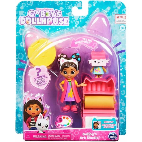 Gabby's Dollhouse Art Studio-Set mit Sammlerpuppe und kreativem Zubehör