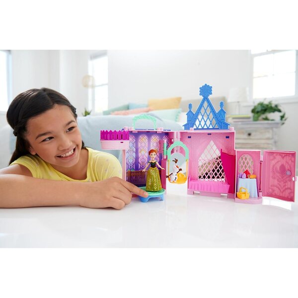 Mattel Disney Frozen Anna Arendelle Castle mit Puppe, Olaf und Zubehör 3+