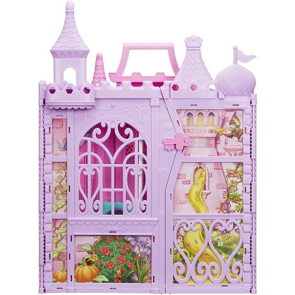 Disney Princess Castle Pack 'n' Go – Tragbares Spielset mit 5 Umgebungen und 13 Zubehörteilen