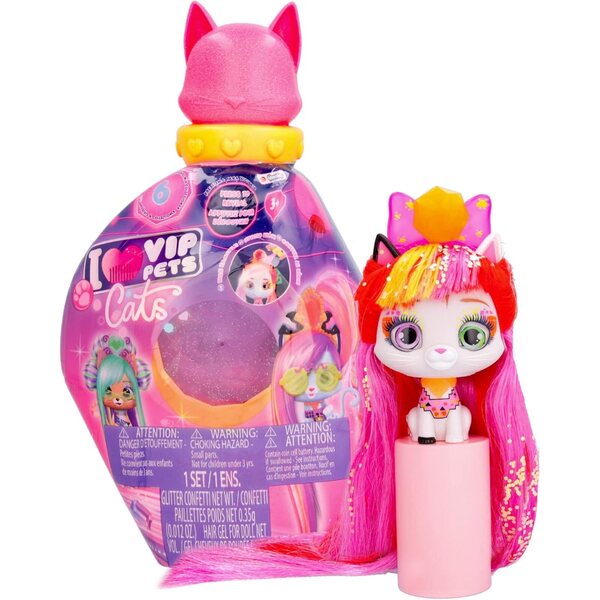 VIP Pets Cats Elektra: Fluoreszierendes Kätzchen mit 15 Accessoires und leuchtendem Haar