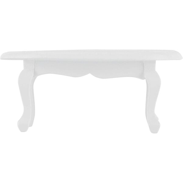 Tnfeeon Tavolino Miniatura in Legno Bianco per Casa delle Bambole Scala 1:12