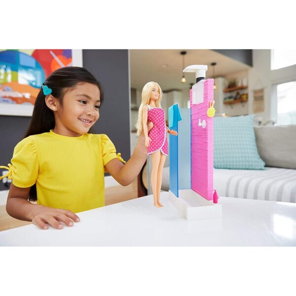 Barbie Playset Doccia con Bambola e Accessori per Bambini 3+ Anni - Gioco Interattivo