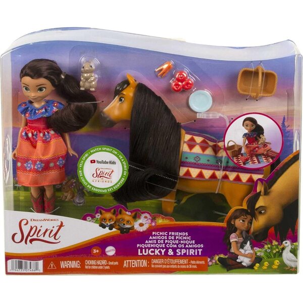 Dreamworks Spirit Pic-Nic-Set mit Spirit Horse und Lucky Doll ab 3 Jahren