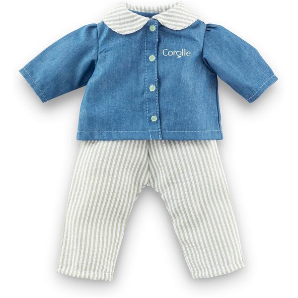 Gestreiftes Blusen- und Hosen-Set für Ma Corolle 36 cm Puppe – lässiger und raffinierter Look