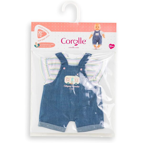 Corolle Tuta & T-Shirt Petit Exploreur per Bambole 30 cm - Set 2 in 1 da 18 Mesi
