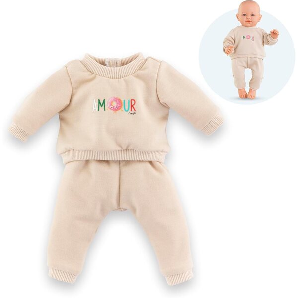 Corolle Jogging Beige für Poupoun 42 cm, weiche und leicht zu tragende Kleidung