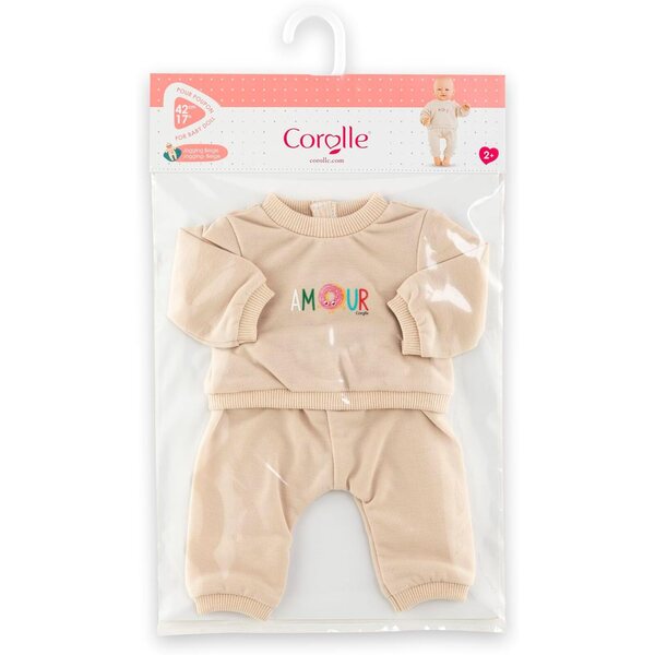 Corolle Jogging Beige für Poupoun 42 cm, weiche und leicht zu tragende Kleidung