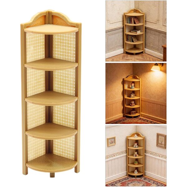Puppenhausspezifischer Miniatur-Eckschrank im Maßstab 1:12 – europäisches Design