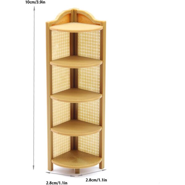 Puppenhausspezifischer Miniatur-Eckschrank im Maßstab 1:12 – europäisches Design