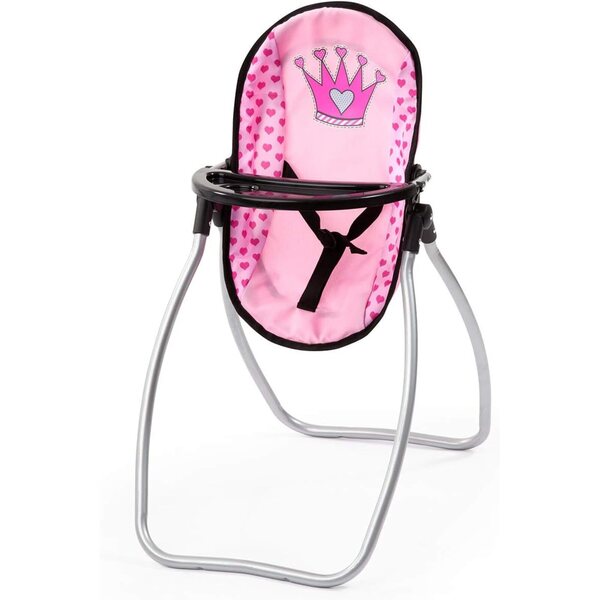 Set Accessori per Bambola 9-in-1 Bayer Design con Seggiolone, Borsa e Posate Rosa