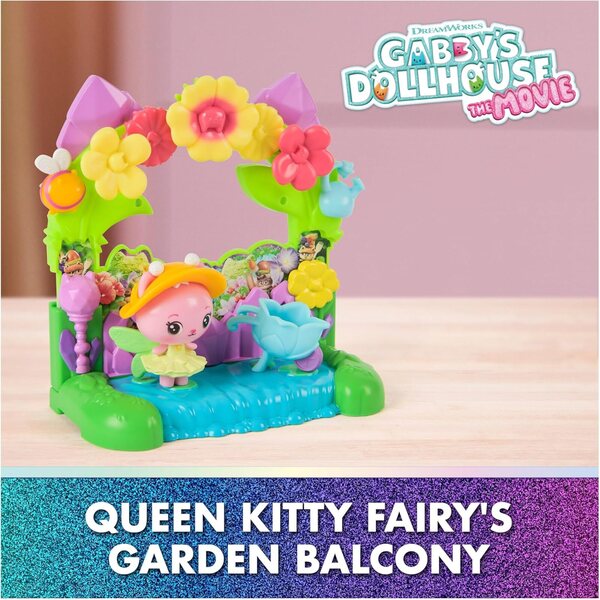 Gabby's Dollhouse Spielset MOV Crystl Grdn Balcony – Queen Kitty Fairy Spielset