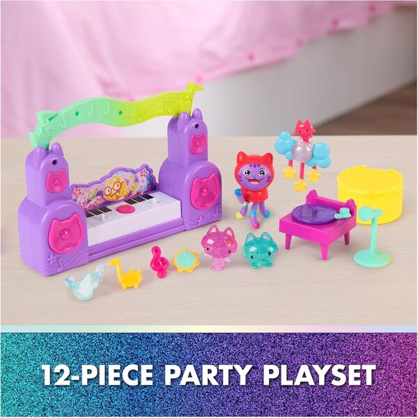 Gabby's Dollhouse The Movie – Paw-Some Party-Story-Set mit DJ Catnip und Zubehör für Kinder ab 3 Jahren
