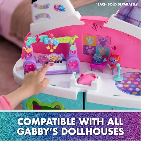 Gabby's Dollhouse The Movie – Paw-Some Party-Story-Set mit DJ Catnip und Zubehör für Kinder ab 3 Jahren