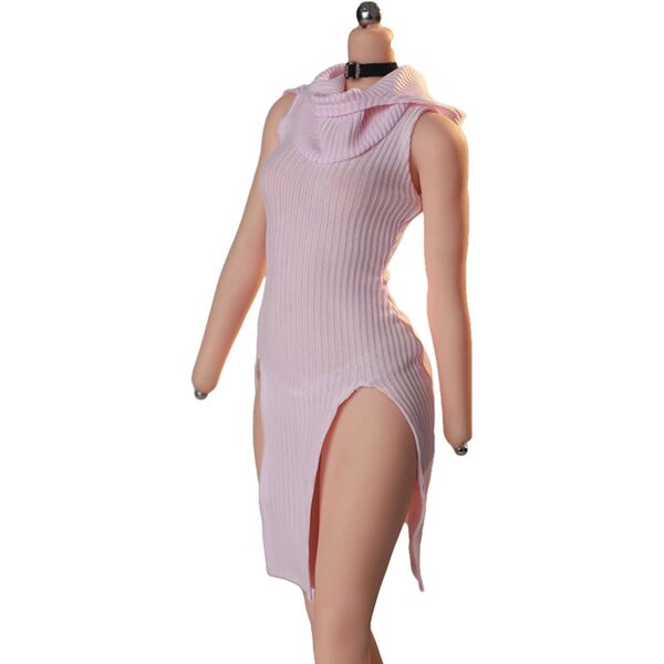 HiPlay Abito Lungo Post-Apocalittico per Bambola 1/6 - Arancione Rosa con Ruches