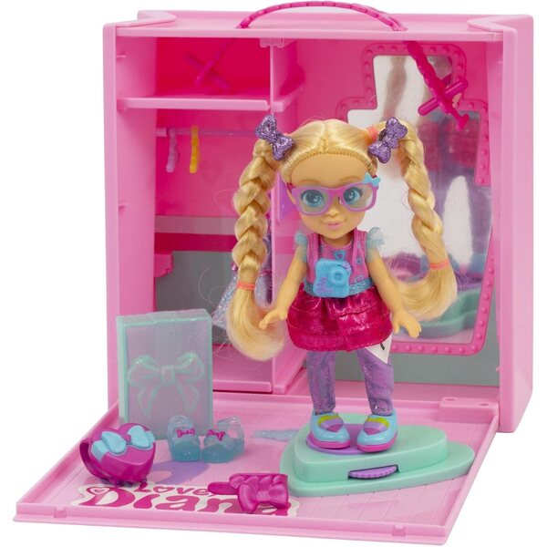 Love Diana Mystery Shopper Spielset mit Minipuppe und Zubehör – Kinderspielladenkoffer
