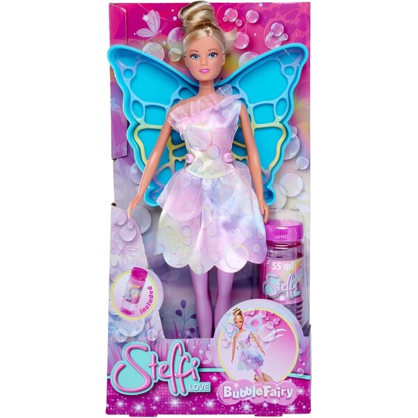 Steffi Love Bubble Fairy: 29 cm große Puppe mit Flügeln und Seifenblasen, ab 3 Jahren