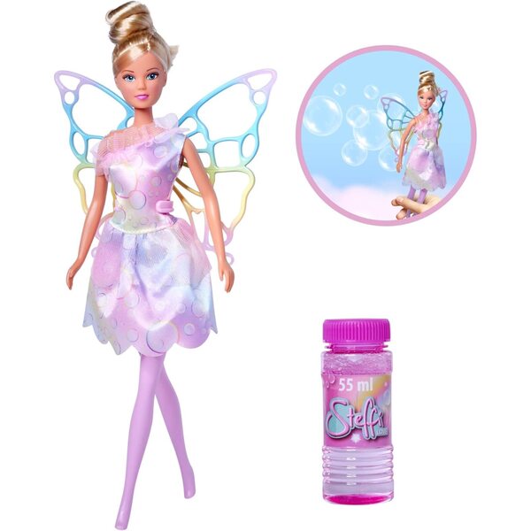 Steffi Love Bubble Fairy: 29 cm große Puppe mit Flügeln und Seifenblasen, ab 3 Jahren