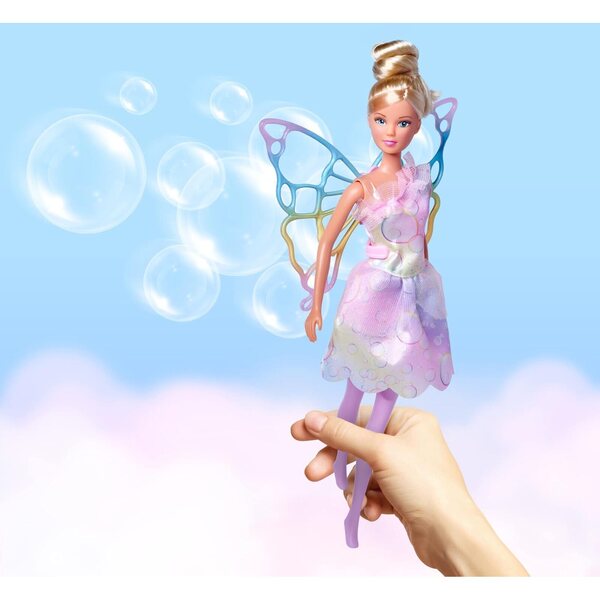 Steffi Love Bubble Fairy: 29 cm große Puppe mit Flügeln und Seifenblasen, ab 3 Jahren