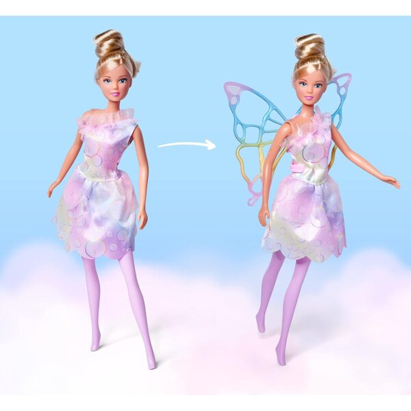 Steffi Love Bubble Fairy: 29 cm große Puppe mit Flügeln und Seifenblasen, ab 3 Jahren